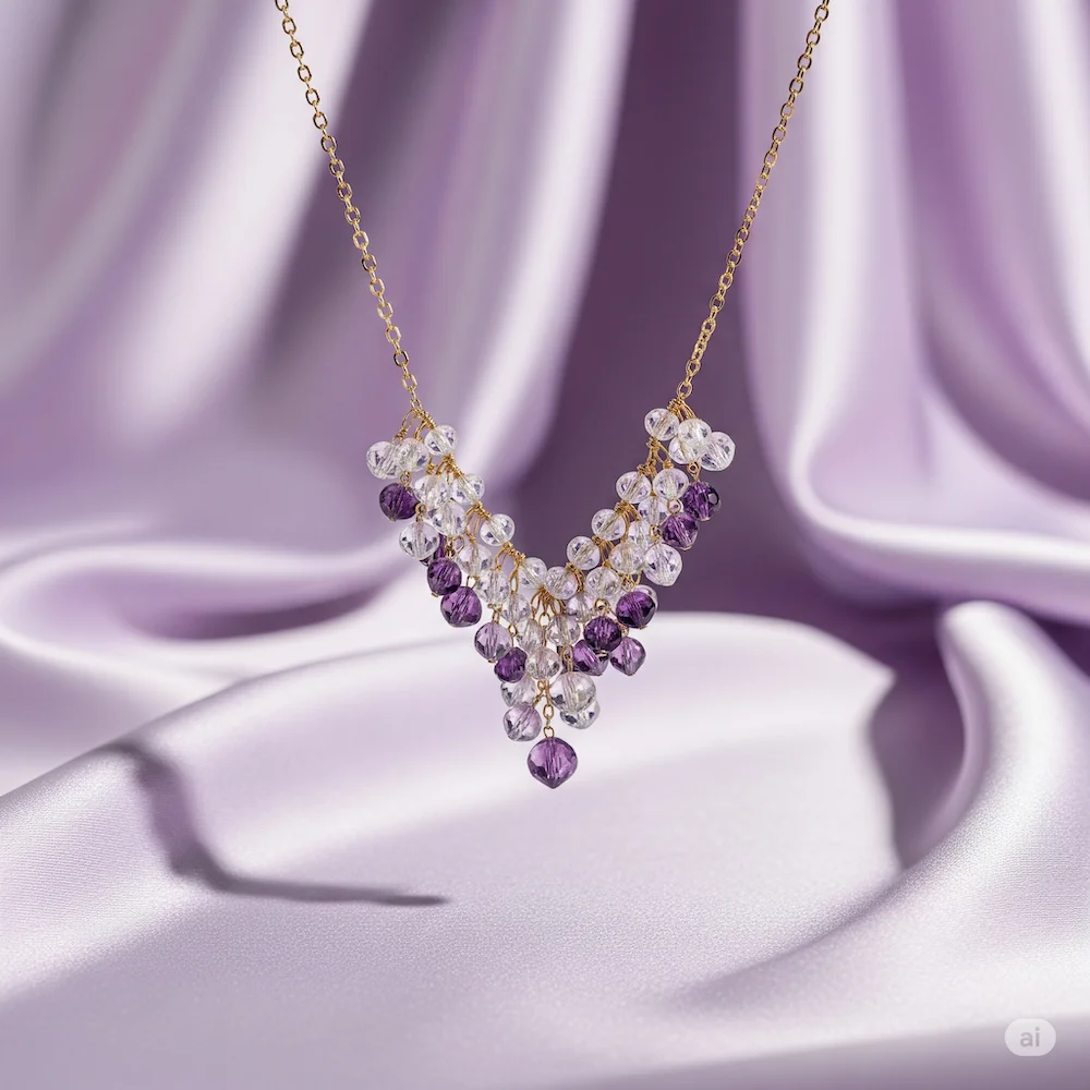 Crystal Cascade Necklace - Image 1