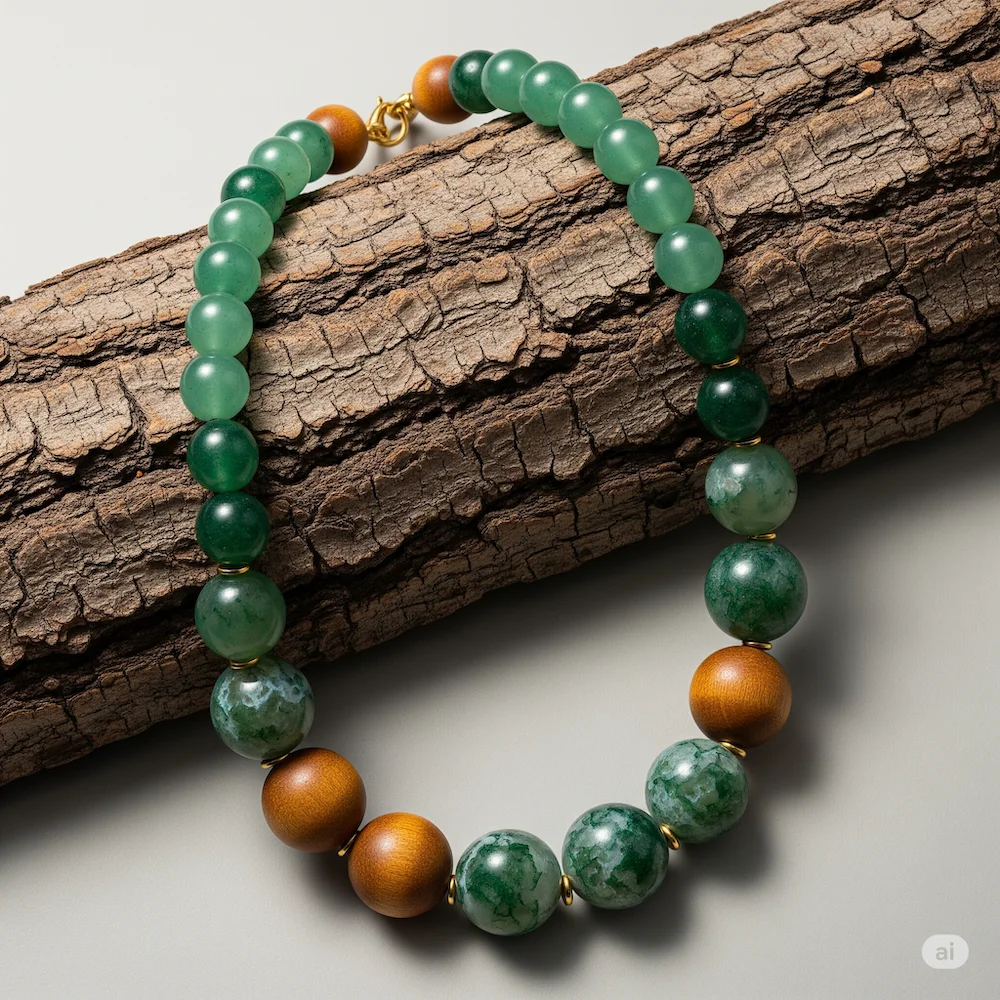 Forest Whisper Beaded Necklace - Image 1