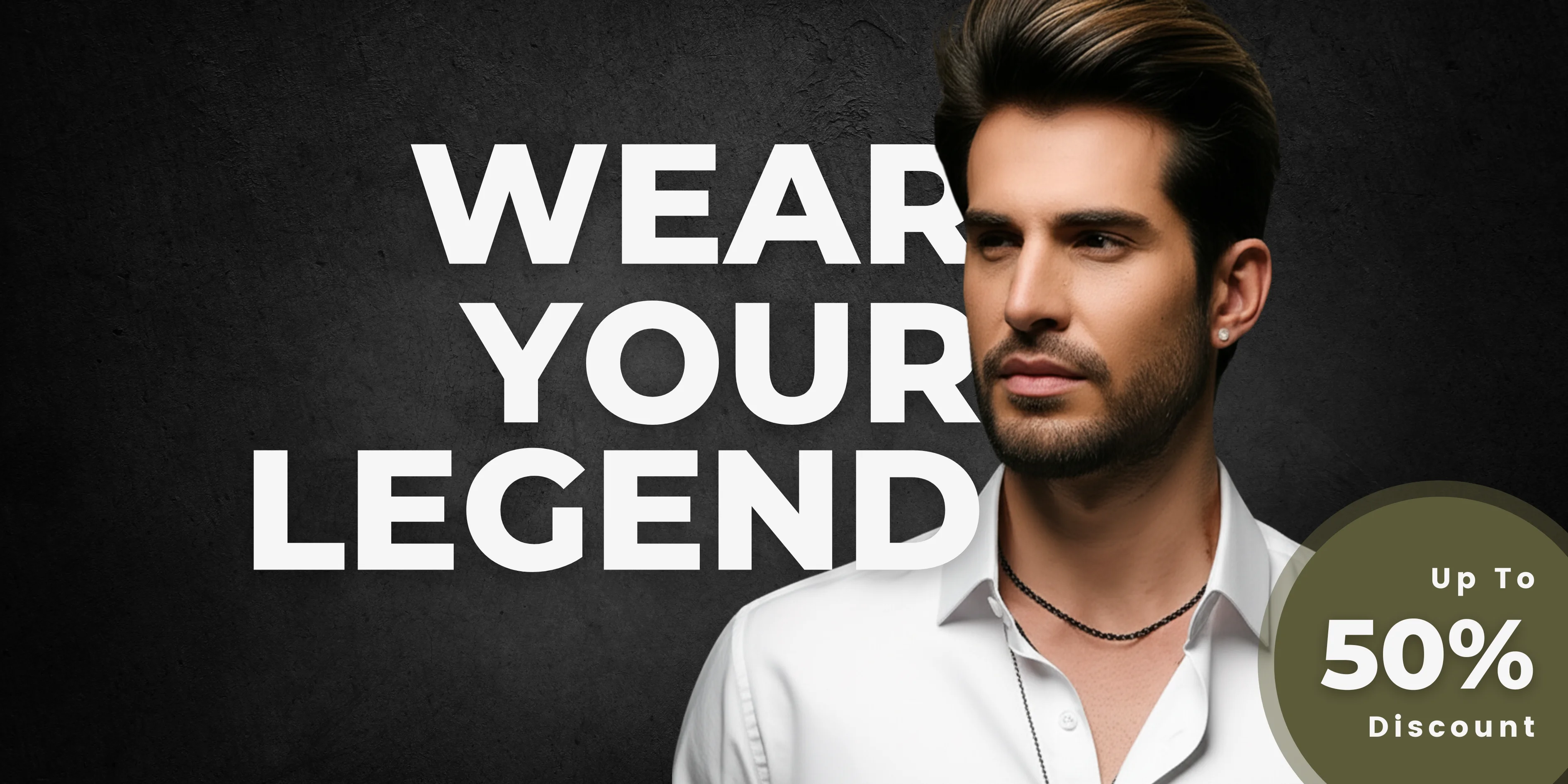 Green and Black Modern and Minimalist Man Fashion Store Banner (1)